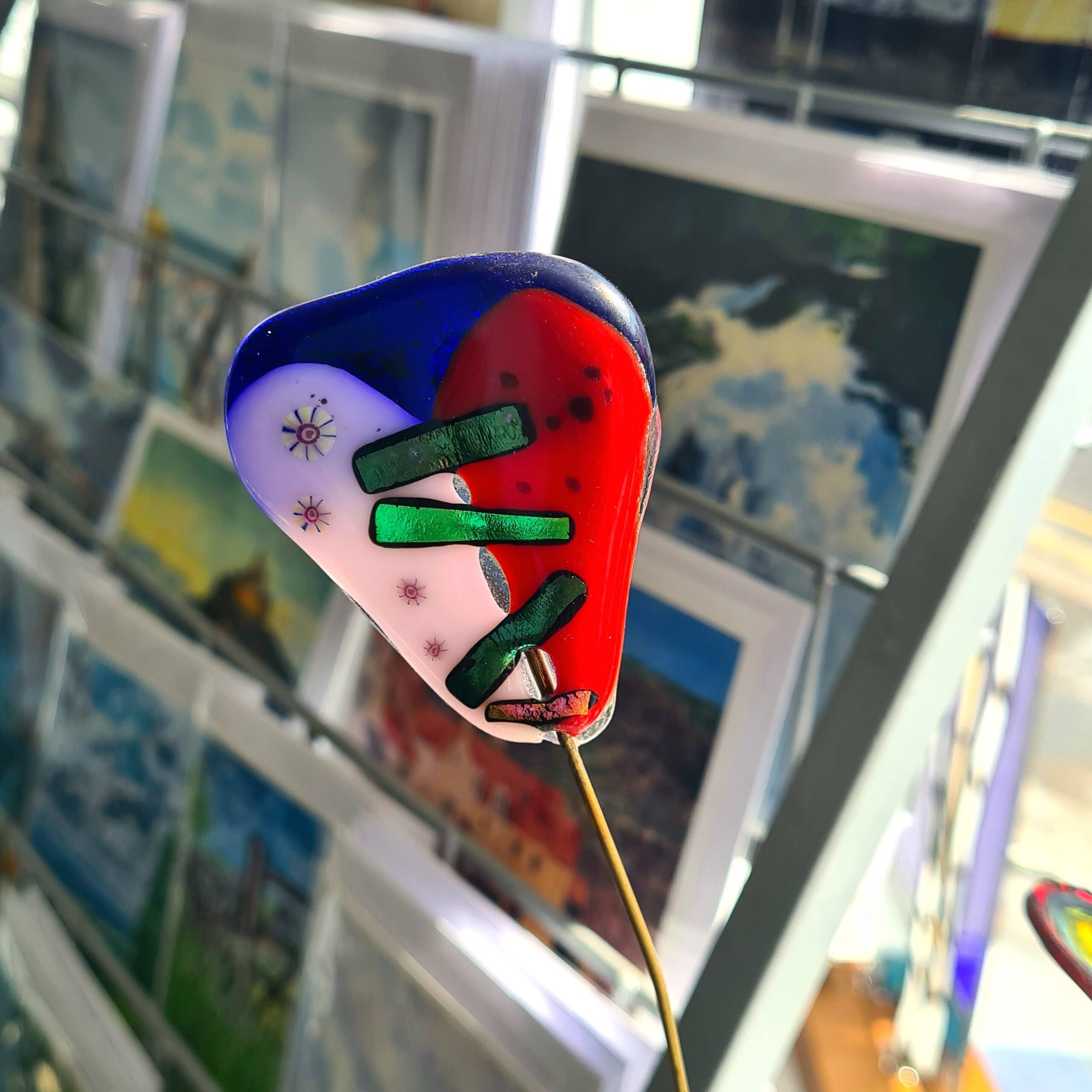 Linda Wilson Fused Glass Flower Stalk